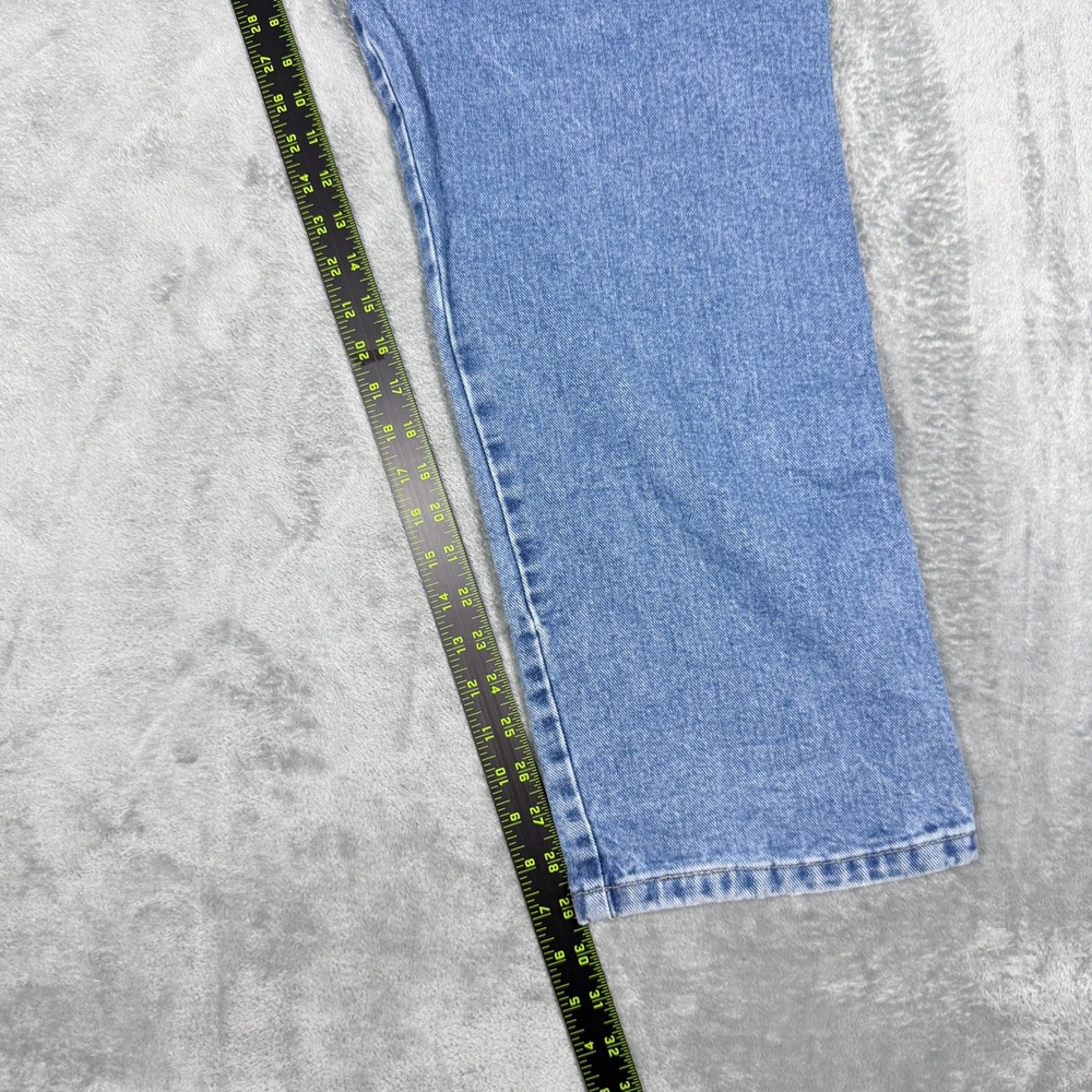 Vintage Wrangler Mens 38x30 Rugged Wear Jeans Light Wash Denim Straight Leg - Picture 7 of 8